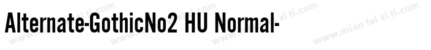 Alternate-GothicNo2 HU Normal字体转换
